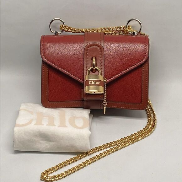 Chloé ABY Chain Mini Leather Shoulder Bag - Picture 1 of 15